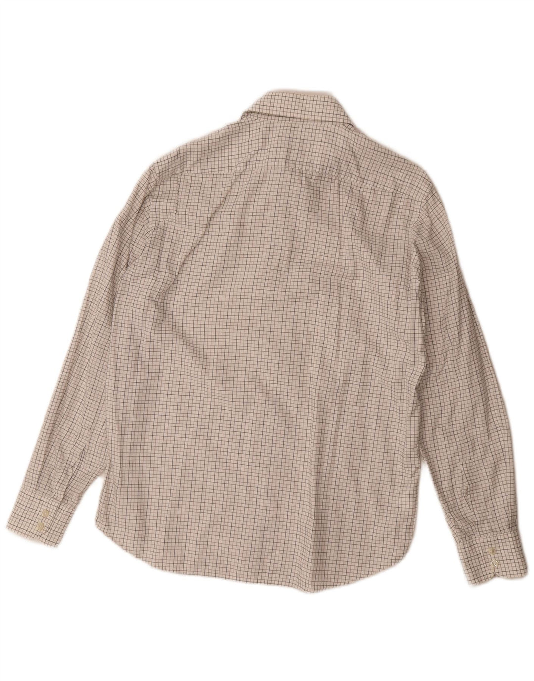 Camicia da uomo Hugo Boss taglia 41 16 grande cotone a quadri bianchi