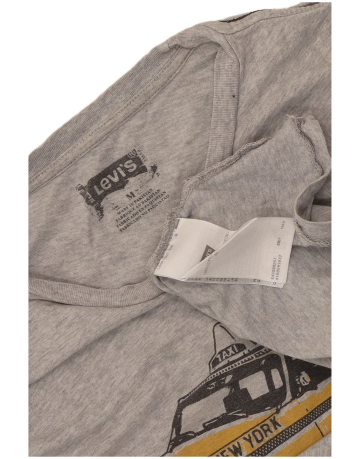 Levi's Herre grafisk T-shirt top mellemgrå flækket bomuld