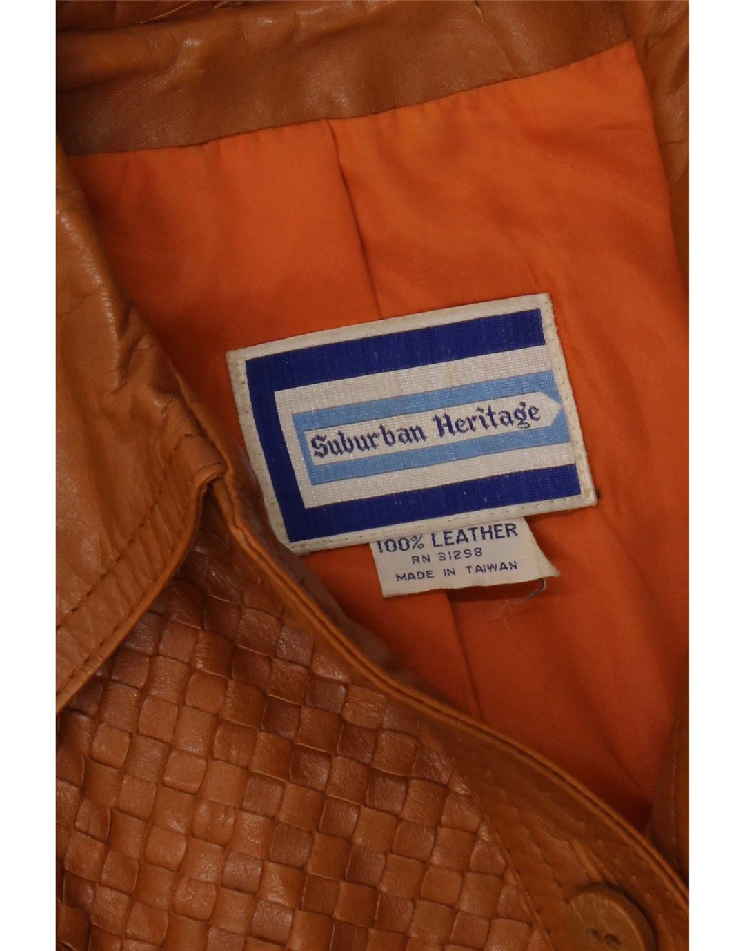 Vintage Damen Ledermantel UK 10 Small Beige