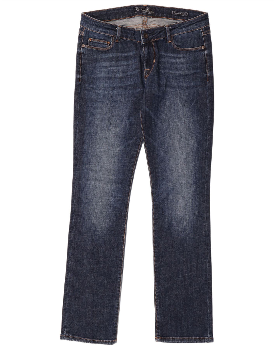 Guess Womens Starlet Straight Jeans W30 L32 Blue Cotton