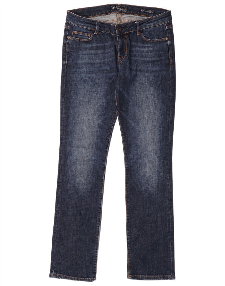 Guess Womens Starlet Straight Jeans W30 L32 Blue Cotton