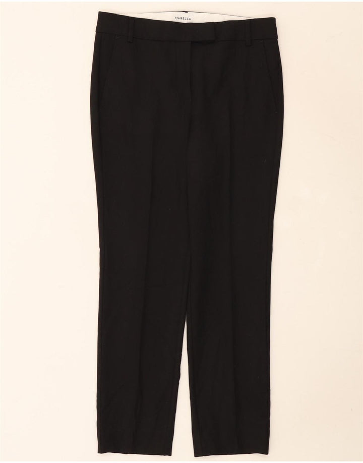 Marella Womens Straight Suit Trousers W30 L27 Black