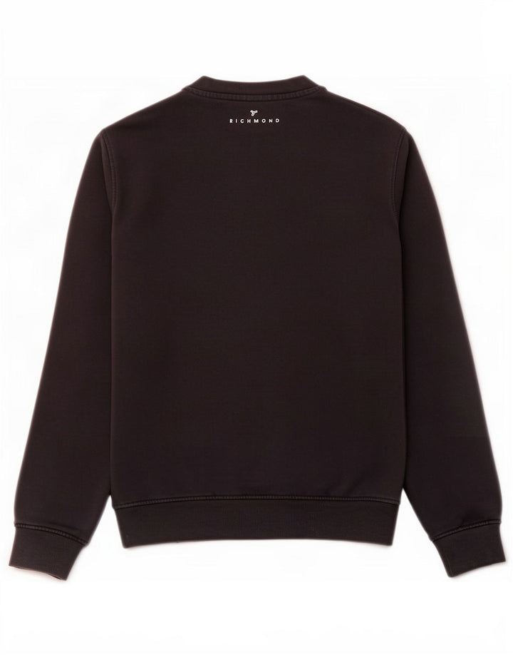 Richmond Mens Graphic Sweatshirt Jumper Medium Black Cotton