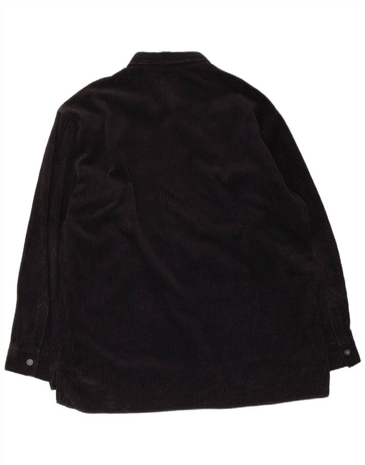 Rifle Mens Corduroy Shirt Large Black Cotton