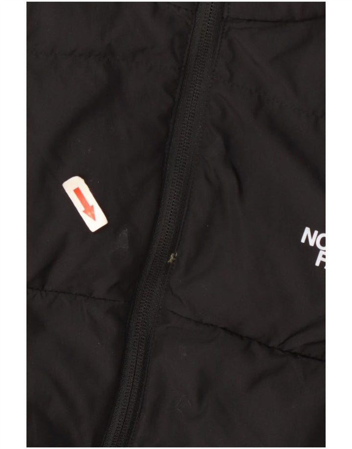 The North Face Boys Hooded Padded Jacket 14-15 Years XL Black Polyester