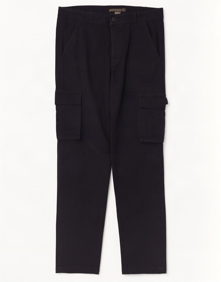 French Connection Mens Straight Cargo Trousers Small W32 L30 Navy Blue
