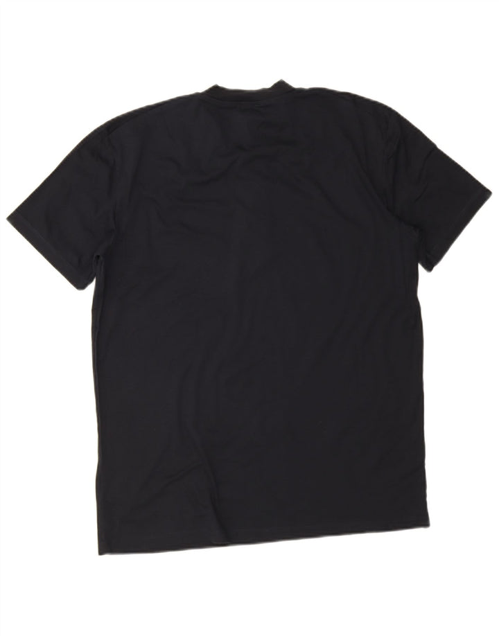 Cos Mens T-Shirt Top Medium Navy Blue Cotton