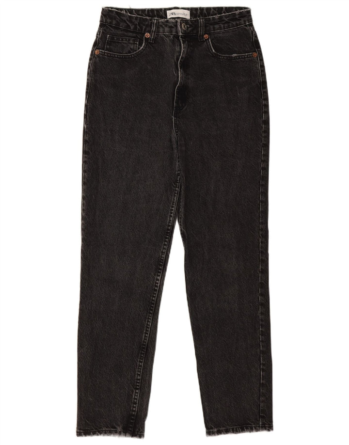ZARA Womens Distressed Tapered Jeans EU 38 Small W28 L27 Grey