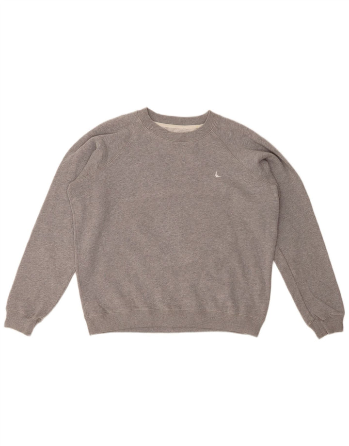 JACK WILLS Dame Oversized Sweatshirt Jumper UK 12 Medium Grå Bomuld