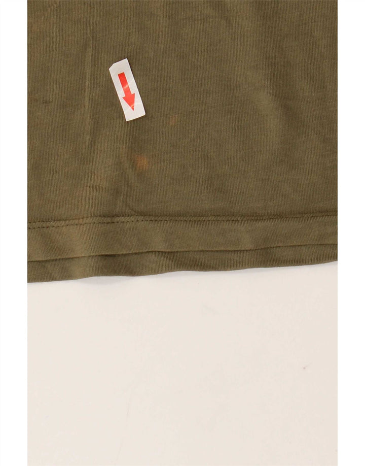 Jack & Jones Mens T-Shirt Top Large Khaki Cotton