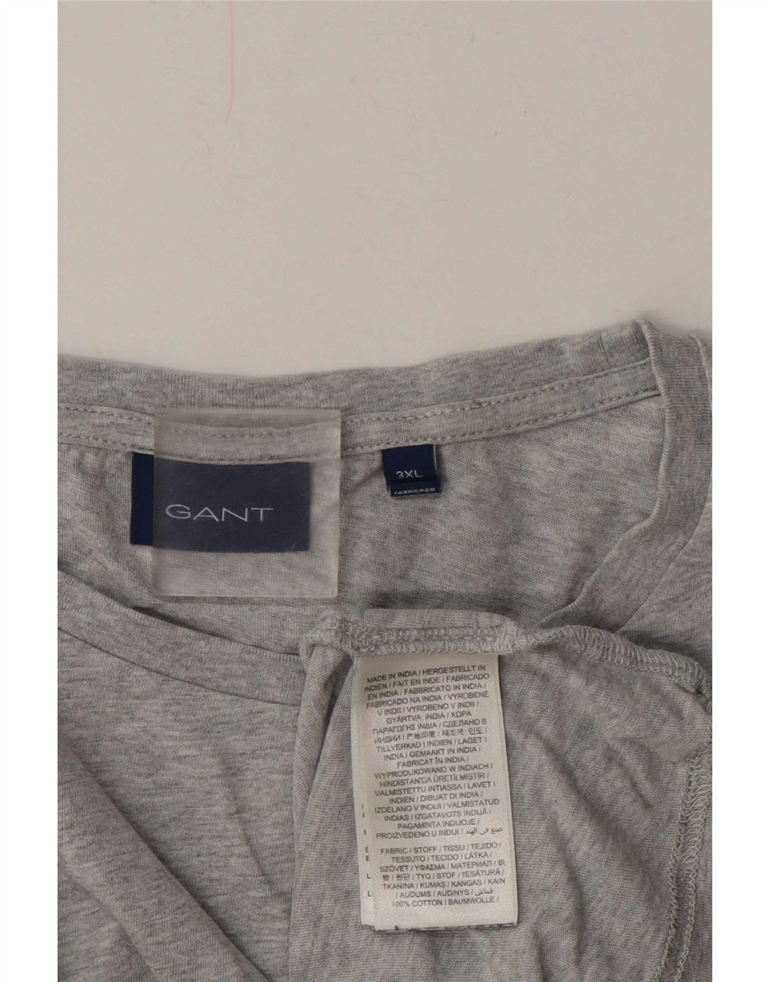 Gant Mens T-Shirt Top 3XL Grey Flecked Cotton