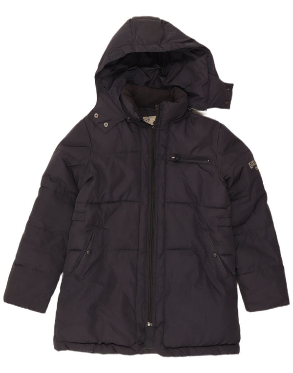 Best Company Girls Hooded Padded Coat 13-14 Years Navy Blue Polyester