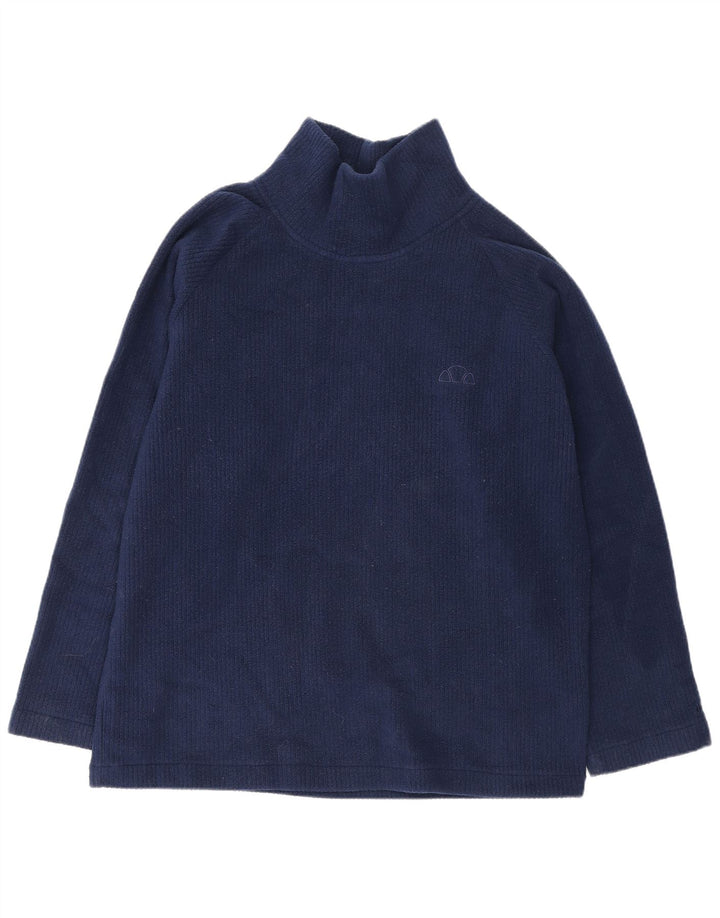 Ellesse Womens Oversized Fleece Jumper UK 16 Large Navy Blue Polyester