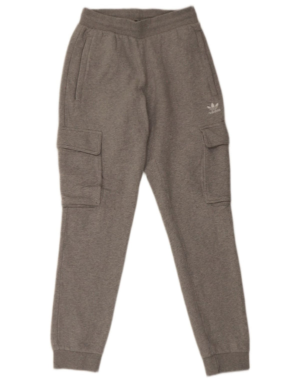Adidas Pantalon de survêtement cargo pour homme en coton moucheté Gris Taille S