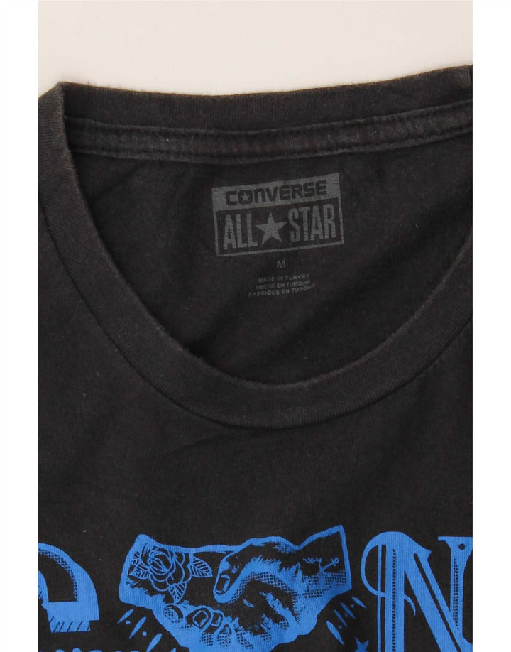 T-shirt grafica da uomo Converse Top media nera