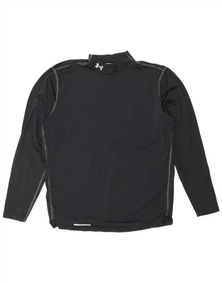 Męska koszulka Cold Gear z długim rękawem UNDER ARMOUR, duży, czarny poliester