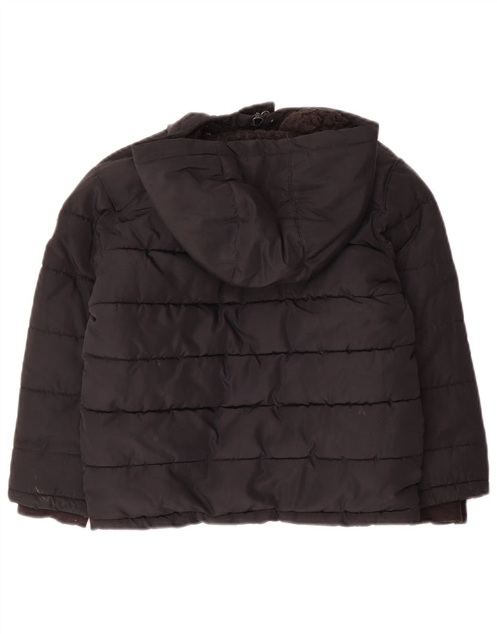 Giacca imbottita con cappuccio grafica Dkny per ragazzi 5-6 anni in poliestere nero