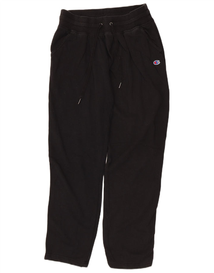 Champion Womens Tracksuit Trousers UK 14 Medium  Black Cotton