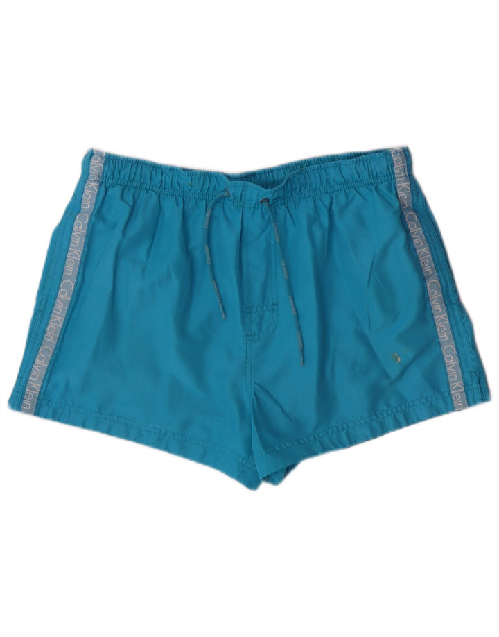 Pantaloni scurți de înot CALVIN KLEIN pentru bărbați, mari, albastru, poliester