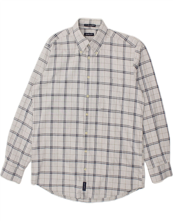 GANT Chemise Homme Gris Moyen Carreaux Coton