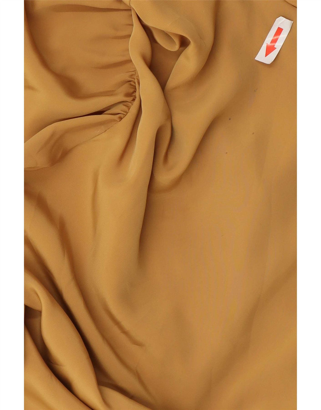 Bluză de cămașă vintage pentru femei UK 20 2XL Bej Poliester
