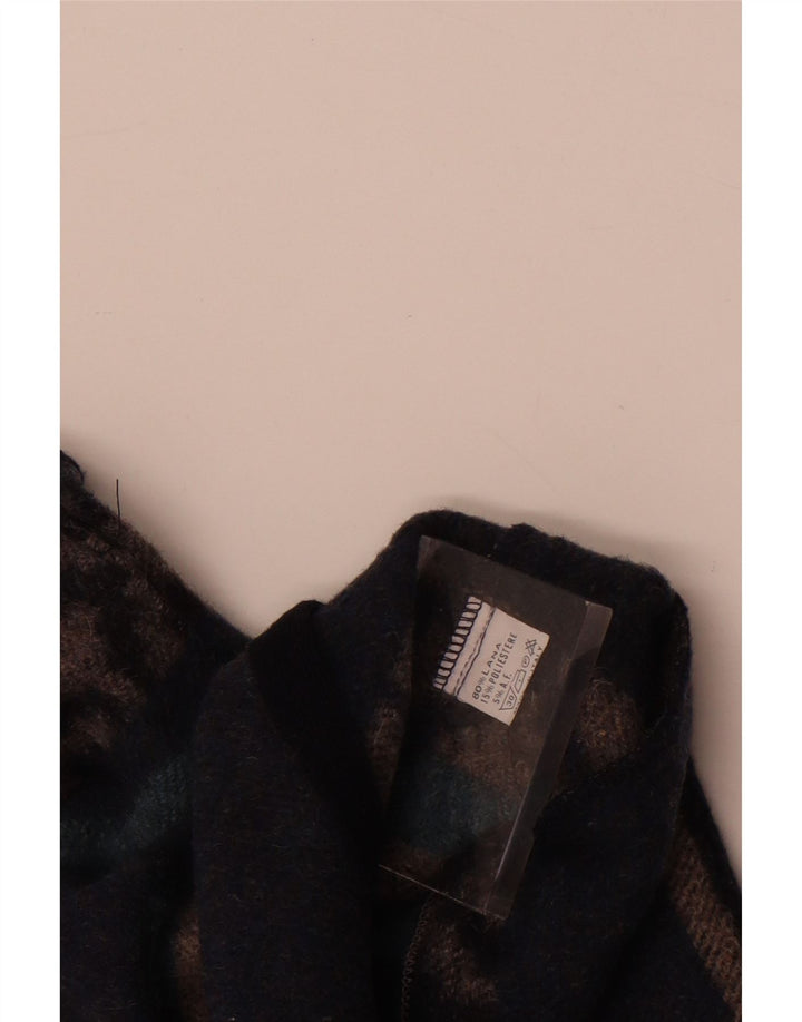 Gilet vintage da uomo in lana Fair Isle blu medio