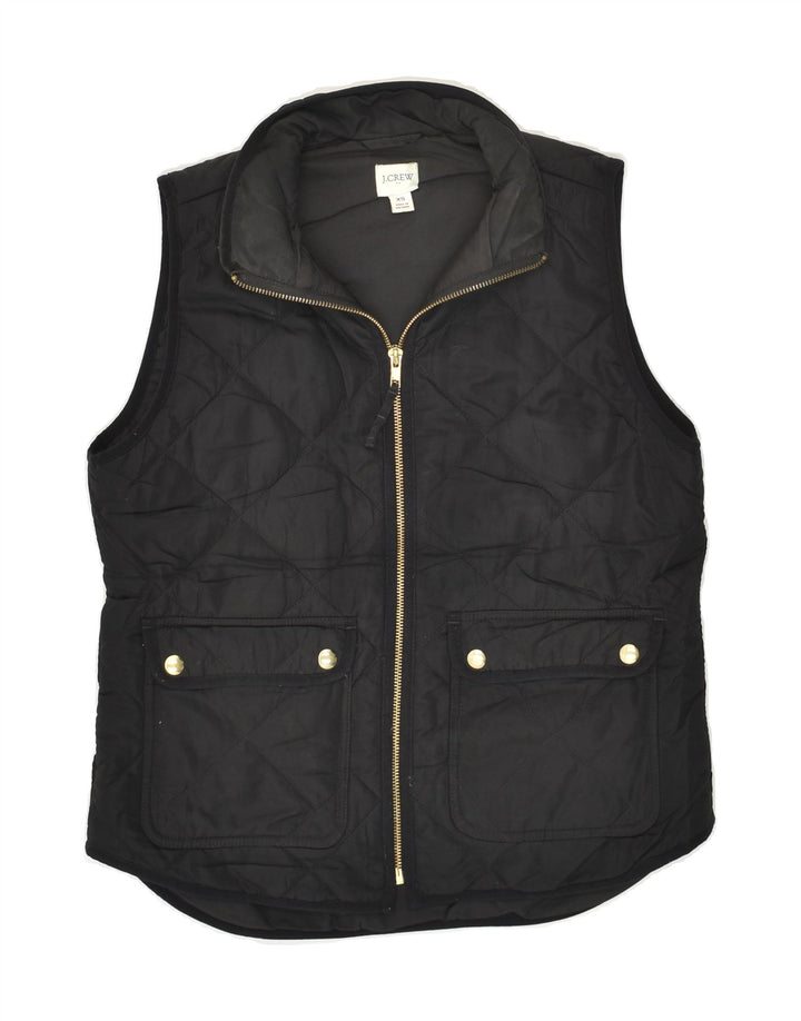 J. CREW Womens Quilted Gilet UK 6 XS Black Polyester | Vintage J. Crew | Thrift | Second-Hand J. Crew | Used Clothing | Messina Hembry 