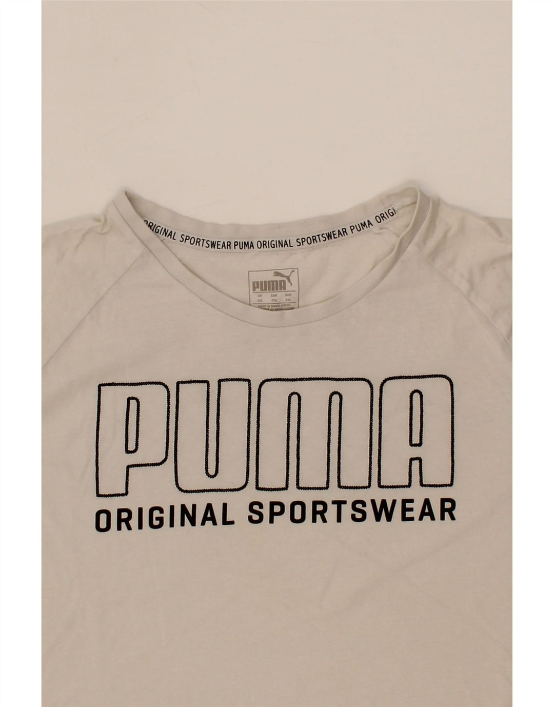 PUMA Mens Graphic T-Shirt Top 2XL White Cotton Vintage Puma and Second-Hand Puma from Messina Hembry 