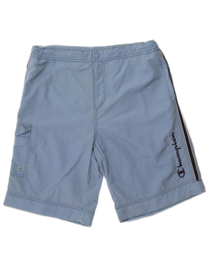 Champion Mens Graphic Swimming Shorts Medium  Blue Polyamide