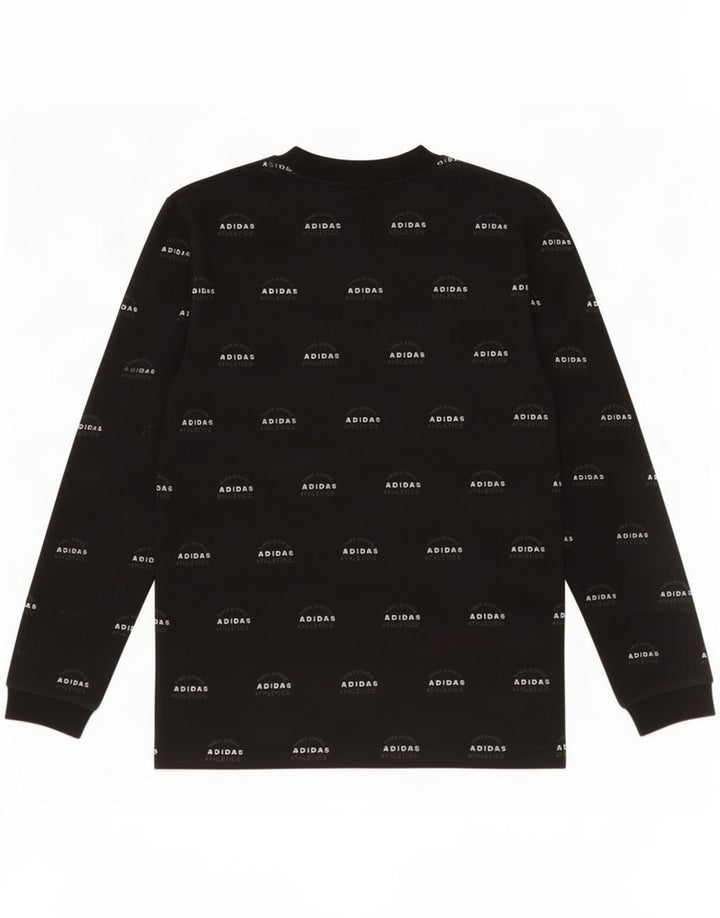 Adidas Mens Graphic Sweatshirt Jumper Small Black Cotton