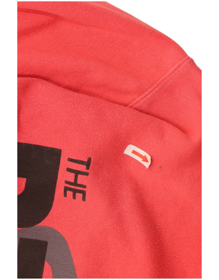 Uncle Sam Mens Graphic Zip Hoodie Sweater Medium Red Cotton
