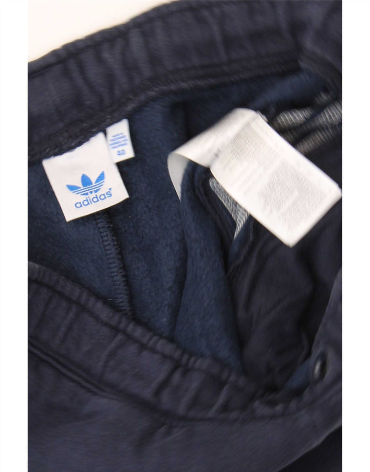 Adidas Womens Tracksuit Trousers EU 40 Medium Navy Blue Polyester