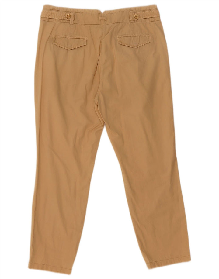 Massimo Dutti Womens Pegged Cropped Trousers EU 40 Medium W30 L25 Beige