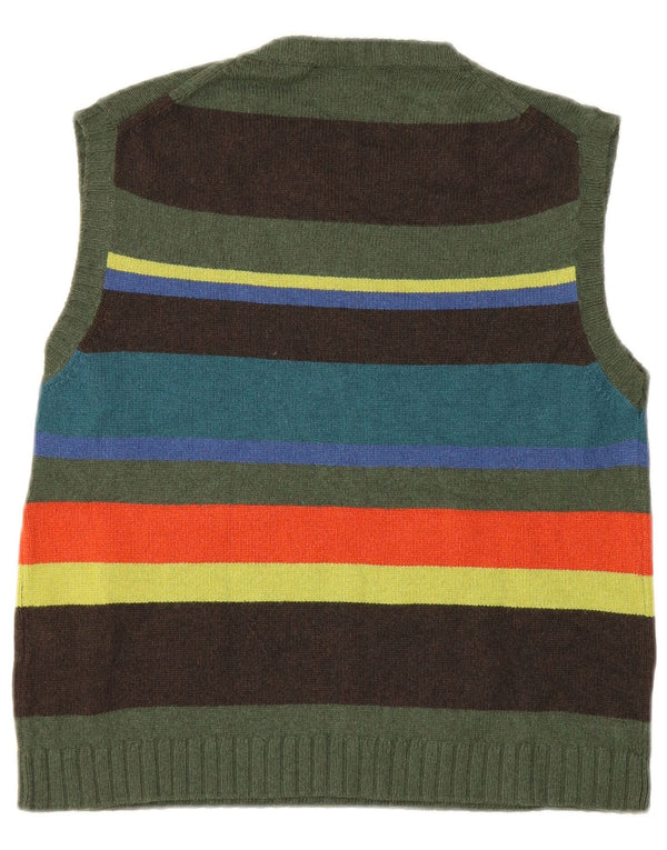 Gallo Womens Vest Tank Top UK 8 Lână mică cu dungi verzi