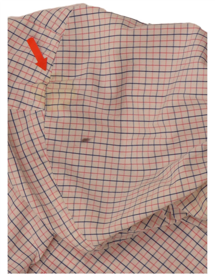 IZOD Mens Shirt XL Pink Check Cotton