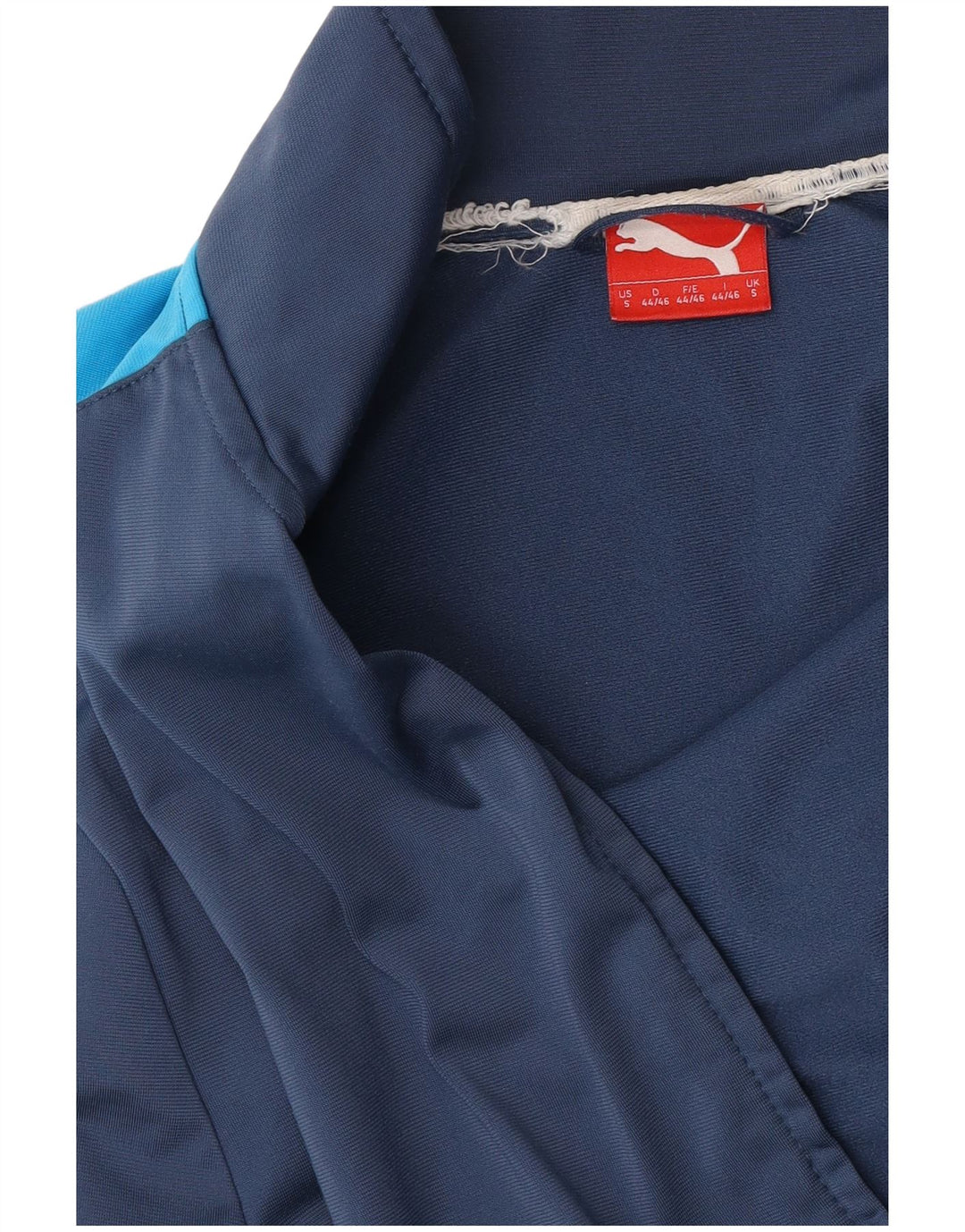 Puma Mens Tracksuit Top Jacket Small Navy Blue Colourblock