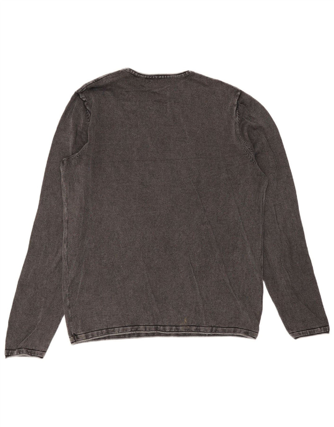 Jack & Jones Herren-Oberteil, langärmelig, mittelgraue Baumwolle