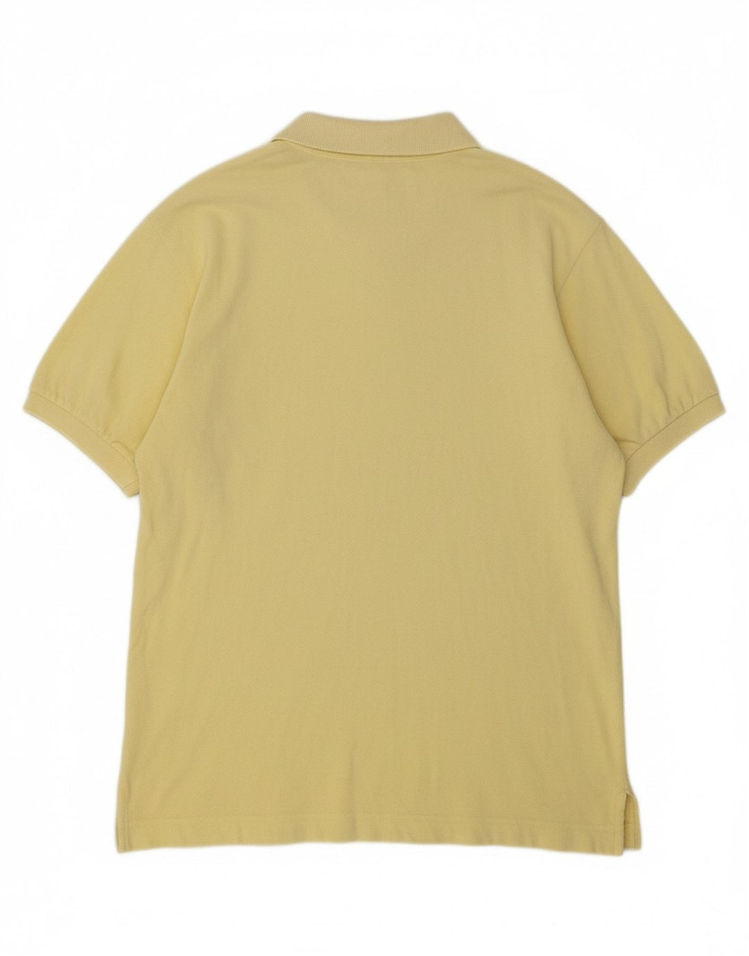 LACOSTE Mens Polo Shirt Size 4 Medium Yellow Cotton