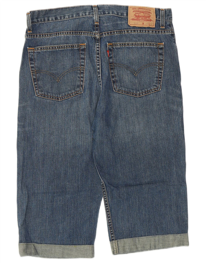 Levi's Womens 607 Regular Denim Shorts W34 Large Blue