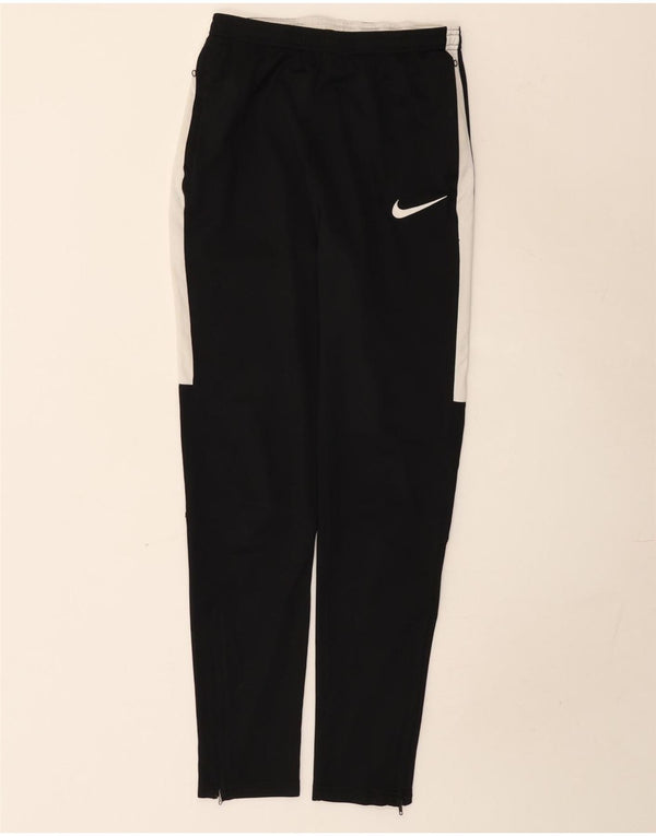 Nike Mens Dri Fit Tracksuit Trousers Small Black Colourblock Polyester