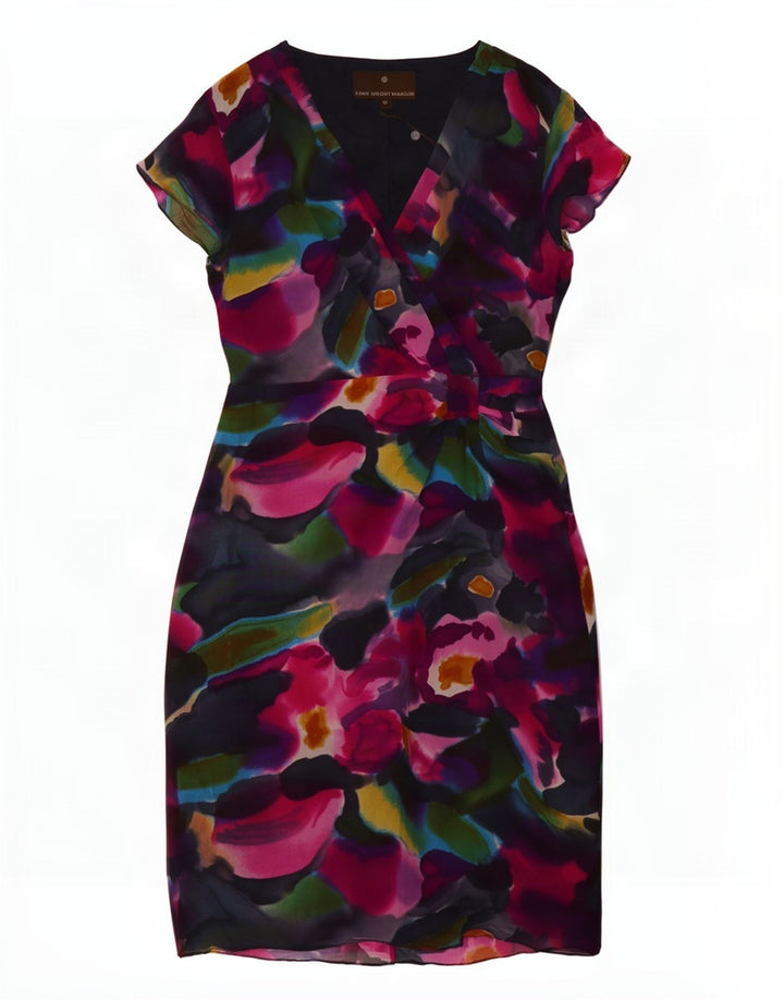 Fenn Wright Manson Vestido tubo para mujer UK 10 Small Multicolor Tie Dye