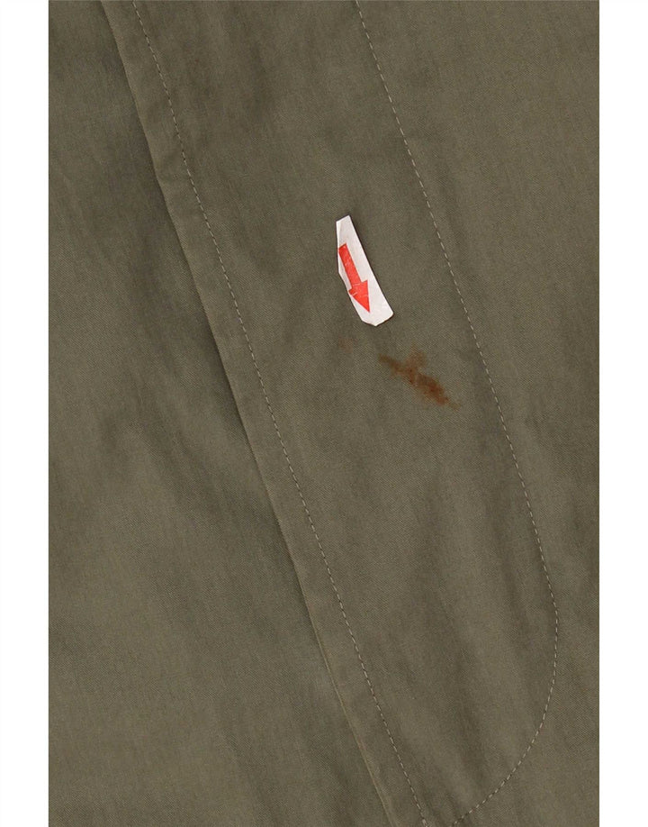Hugo Boss Pardessus Femme EU 54 2XL Kaki Coton