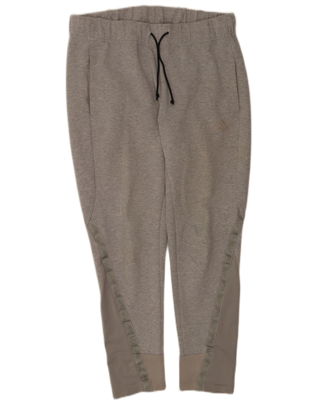 Adidas Womens Graphic Tracksuit Trousers UK 14 Medium  Grey Cotton