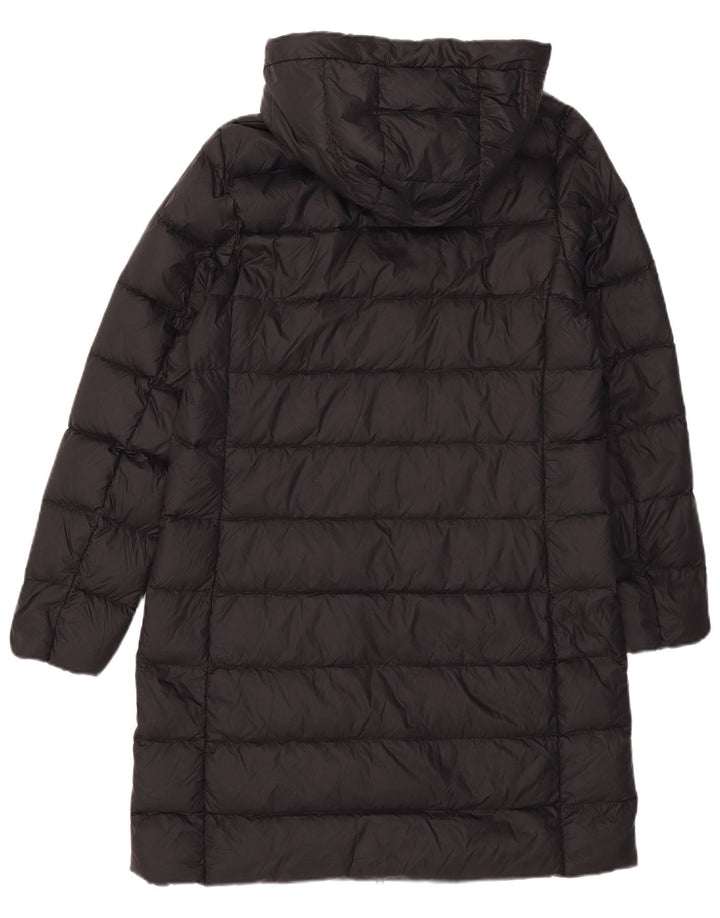 Marks & Spencer Abrigo acolchado con capucha para mujer UK 42 Mediano Poliamida negra