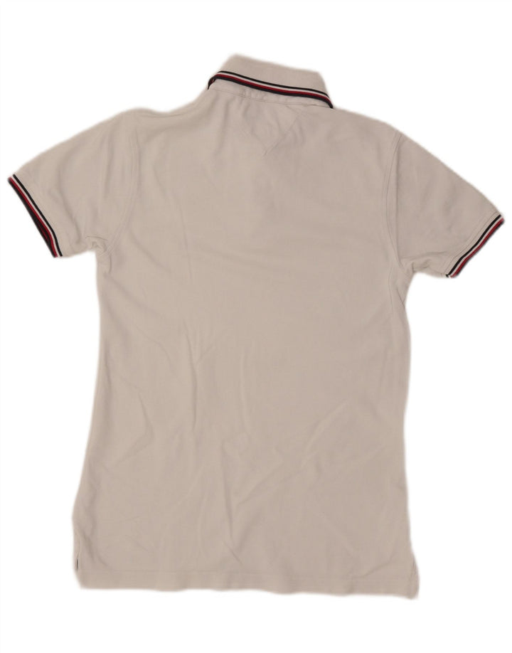 TOMMY HILFIGER Mens Slim Fit Polo Shirt Small White