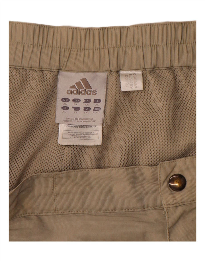Pantaloncini cargo Adidas da uomo XL W38 Beige in poliammide