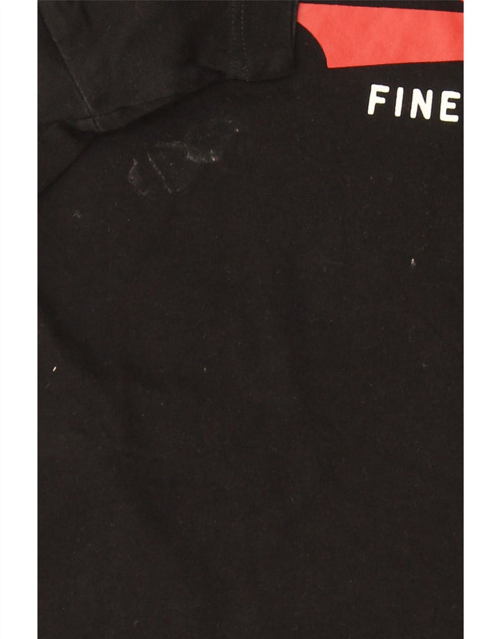 Jack & Jones Mens Graphic T-Shirt Top Small Black Cotton