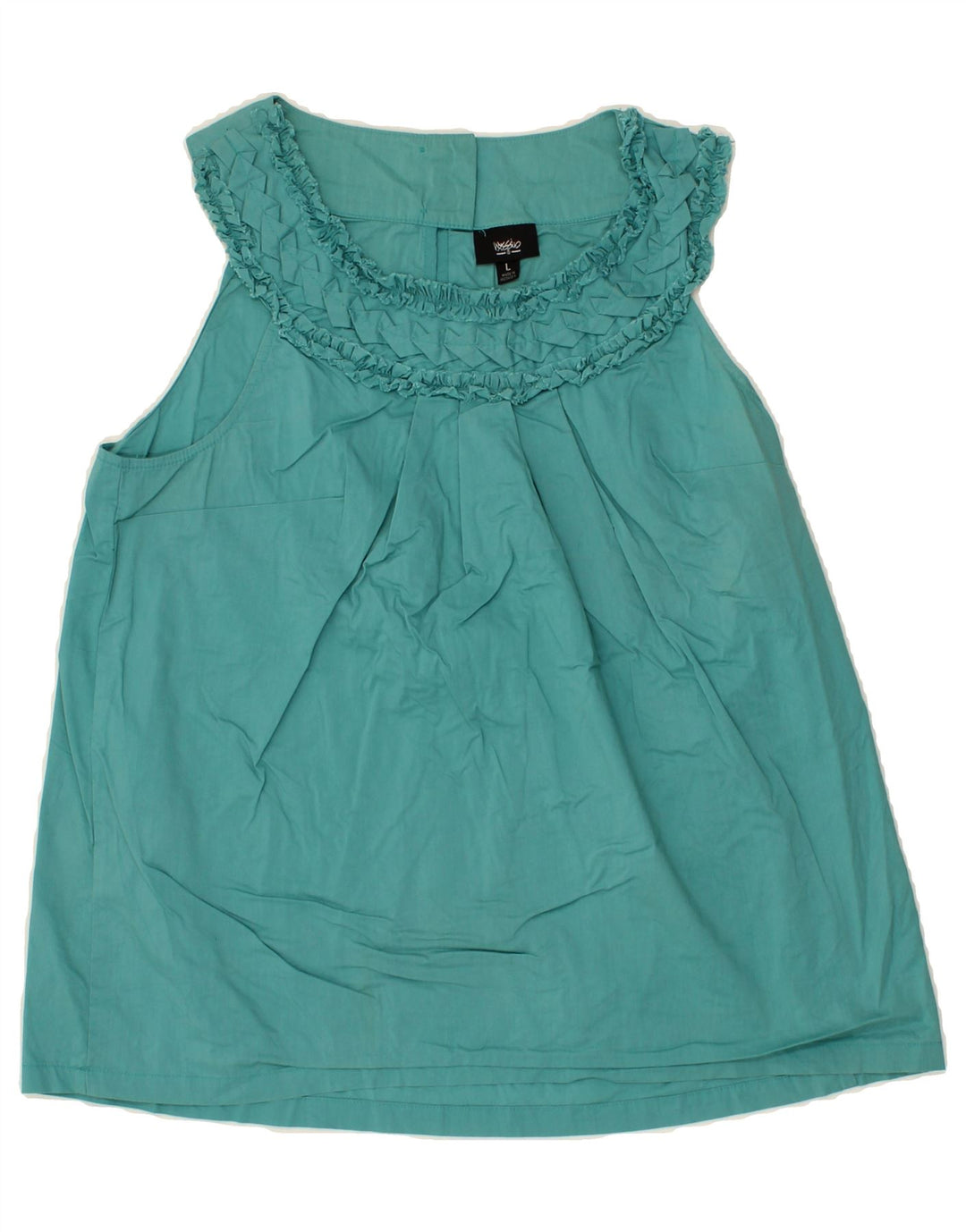 MOSSIMO Womens Halter Top UK 16 Large Blue Cotton Vintage Mossimo and Second-Hand Mossimo from Messina Hembry 