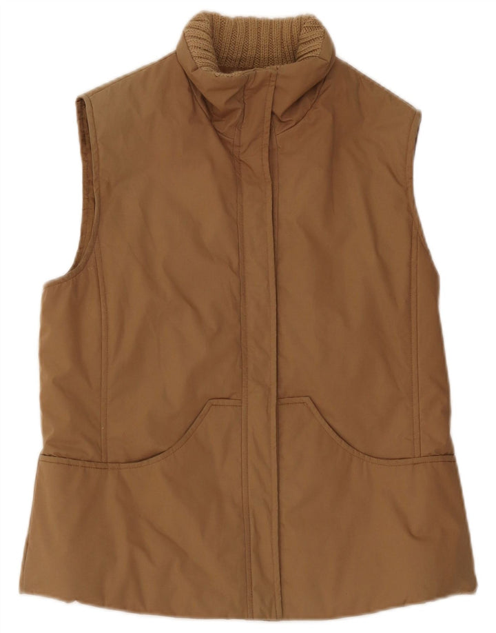 Max & Co. Dame Oversized Polstret Gilet UK 10 Small Beige Bomuld