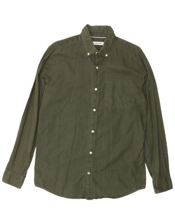 Jack & Jones Mens Shirt Large Green Cotton